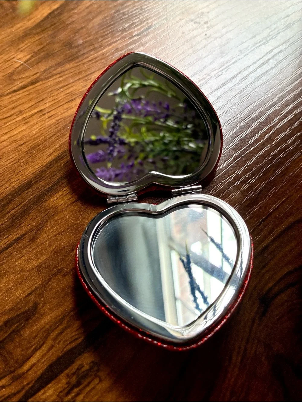 Coach Glitter Heart Mirror